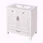 Meuble-lavabo de 30 po avec lavabo en céramique, armoire de rangement en bois massif avec portes à fermeture douce, style rétro-118592805