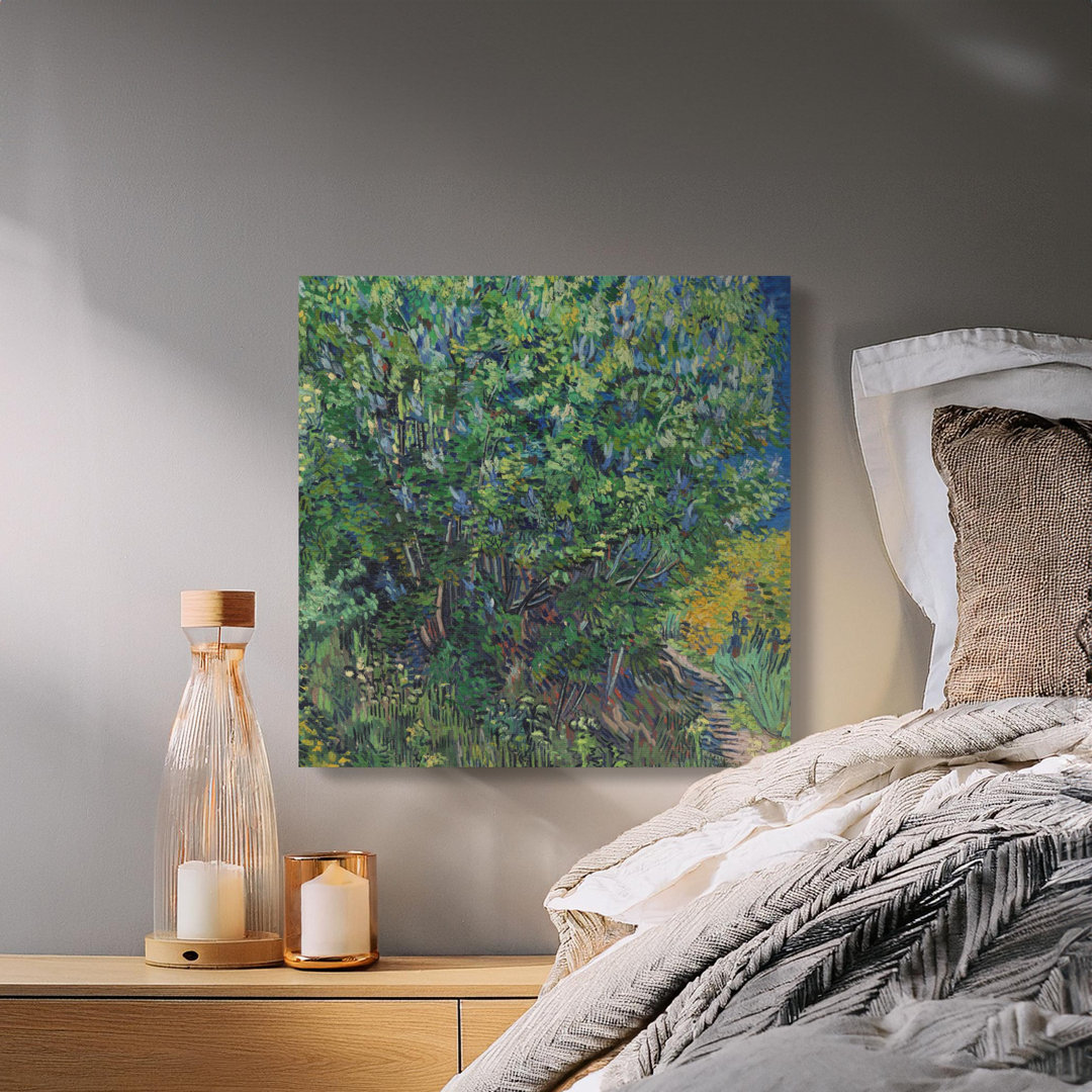 Vibrant Van Gogh Style Garden Landscape Canvas Print, Post-Impressionist Wall Art, Nature Lover Gift, Artistic Home Decor