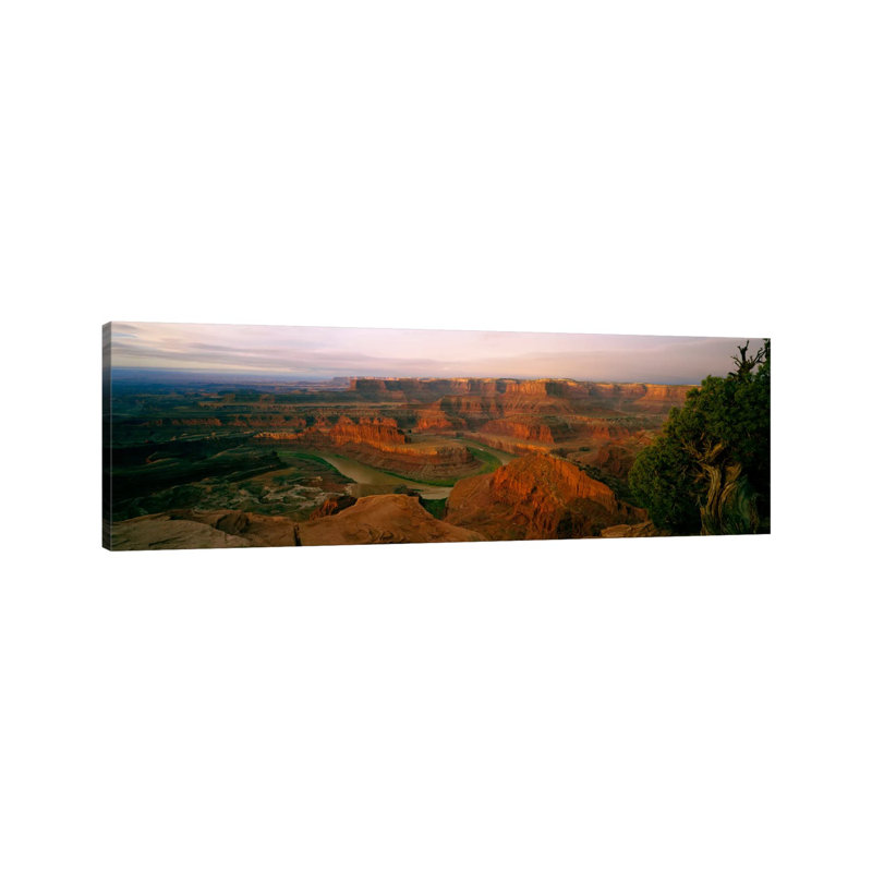 Canyonlands National Park As Seen From Dead Horse Point State Park Overlook - Wrapped Canvas Panoramic Print