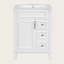 Meuble-lavabo moderne 24 po avec lavabo en céramique, 2 tiroirs, tablette réglable-954094732-954094735