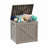 35 Gallon Water Resistant Lockable Resin Deck Box(Light Brown)-128704892