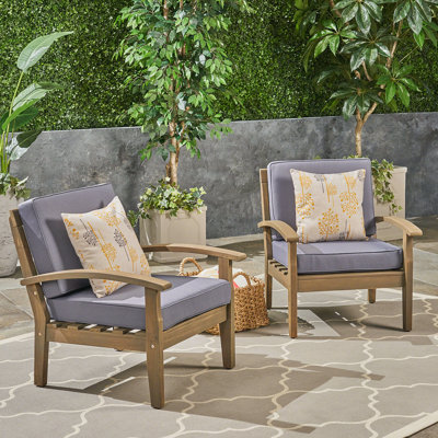 Chaises de patio à cadre en bois