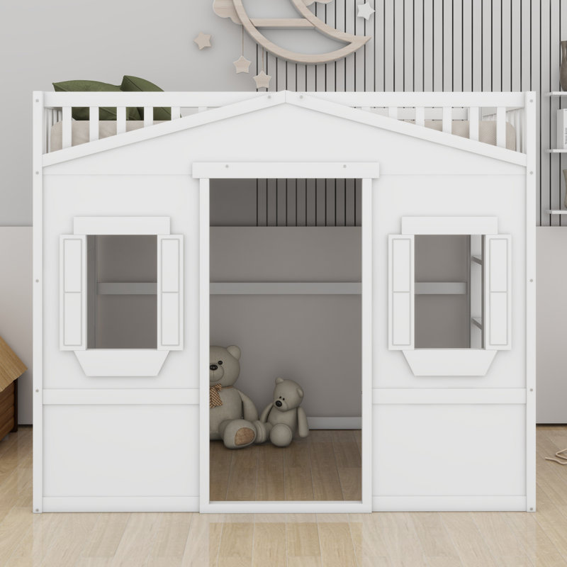 Lit mezzanine avec échelle House, Blanc