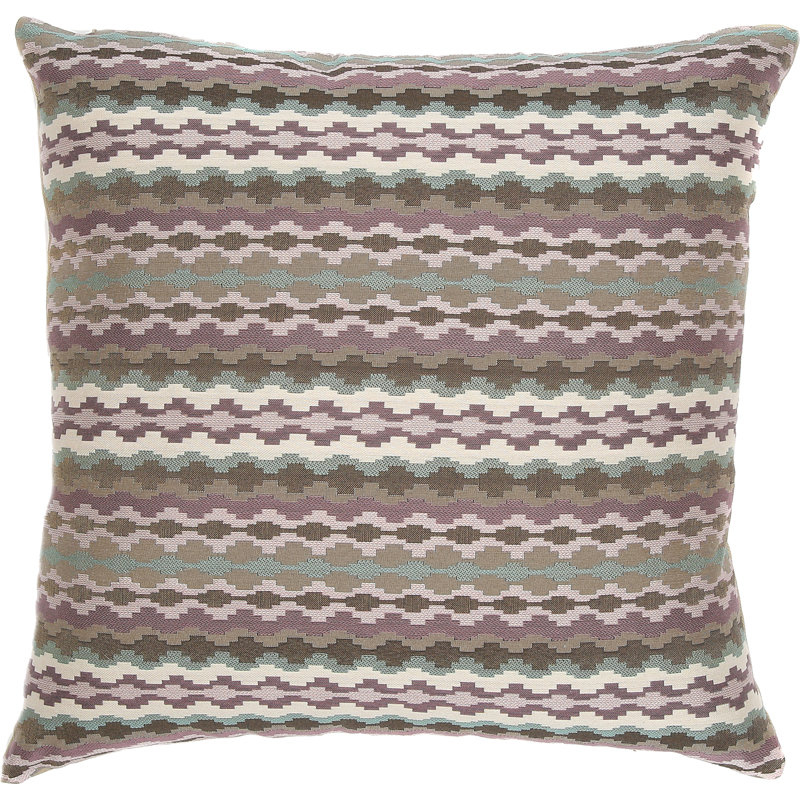 Geometric Feather Throw Pillow, Violet