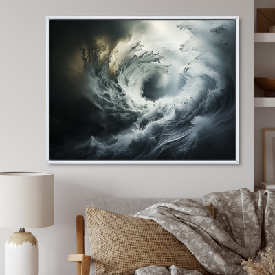 Janeth " Grey Abstract Whirlwind Storm II "