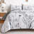 Motif floraux gris