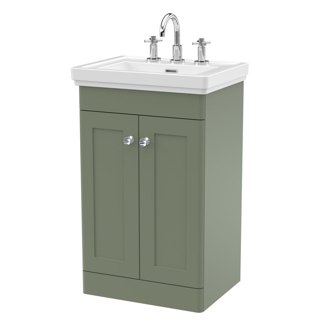 Classique 531mm Single Bathroom Vanity with Integrated Vitreous China Basin