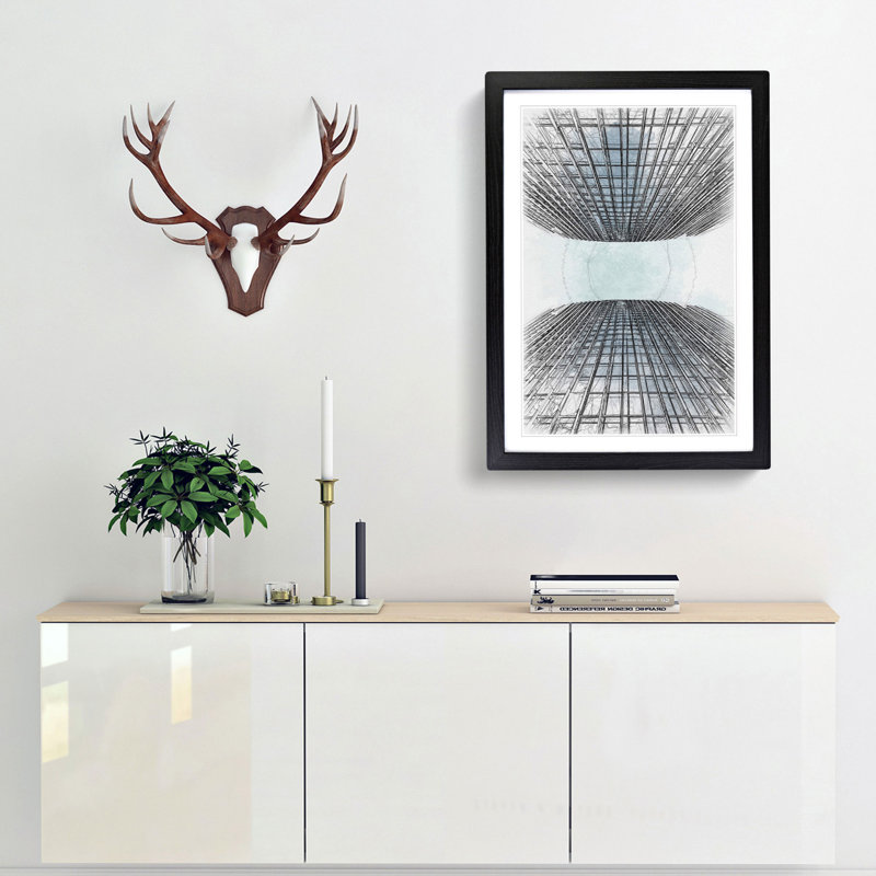 Sketching the Architecture Vol.48 - Picture Frame Drawing Print, 36cm H x 27cm W x 2cm D, Black Framed