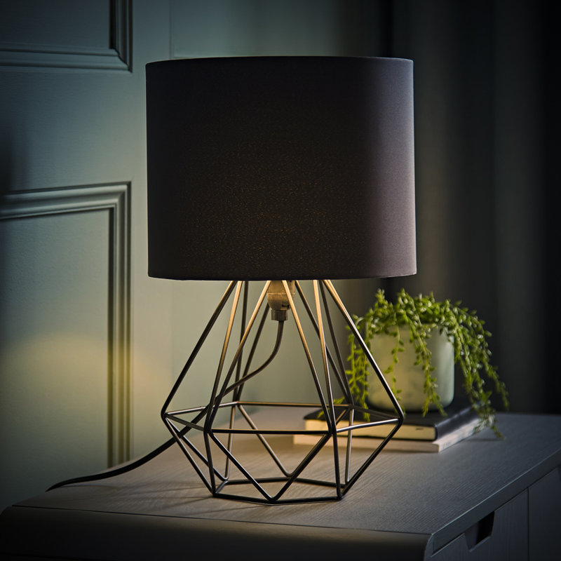 Bartelt Metal Table Lamp, G, Black Base/Black Shade, Yes