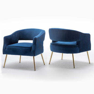 Fauteuil d'appoint en velours Chynna