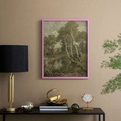Reproduction encadrée vintage en bois massif CLxx III