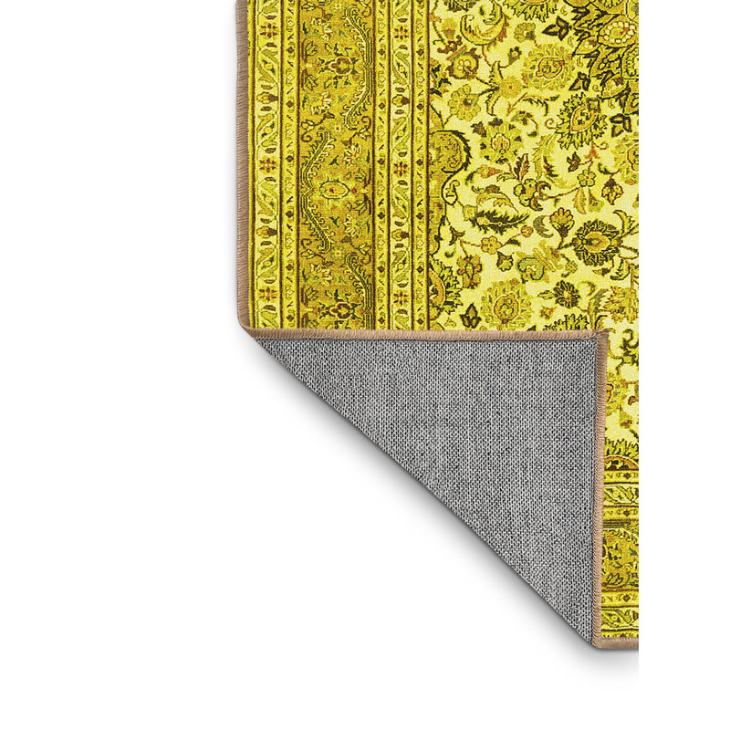 Tapis traditionnels jaunes 1050, Rectangle 3 pi x 5 pi