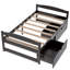 Lit plateforme simple avec deux tiroirs-113432435