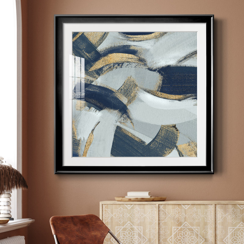 Rustique et doux-amer II - peinture encadrée, Papier encadré noir, H 26,5 po x l 26,5 po x P 1,5 po