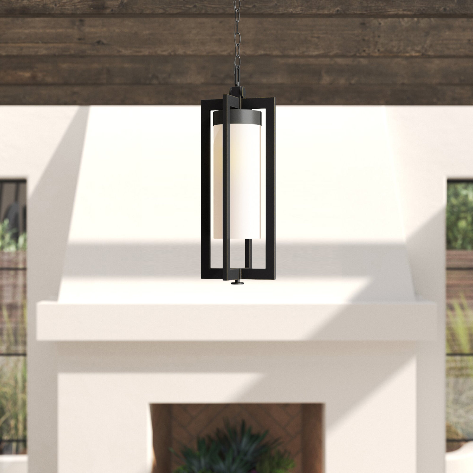 Melvin Frosted Outdoor Hanging Lantern
