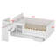 Lit plateforme en bois avec tiroirs, tablettes et coiffeuse-618143253