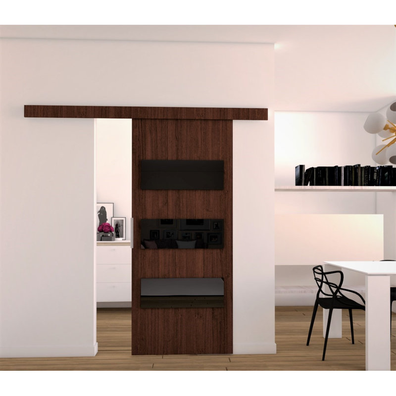 Caspian Veneers Sliding Doors, Wenge, 205cm H x 106cm W x 1.6cm D