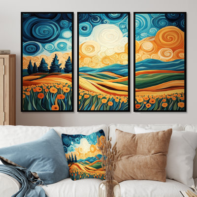 Adasia - ensemble d'art mural prairies