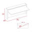 Bureau flottant rectangulaire