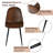 5-Piece Industrial Dining Table Set With Upholstered Dining Chairs, Rectangular Wood-Look Table And Metal Base-1103046467