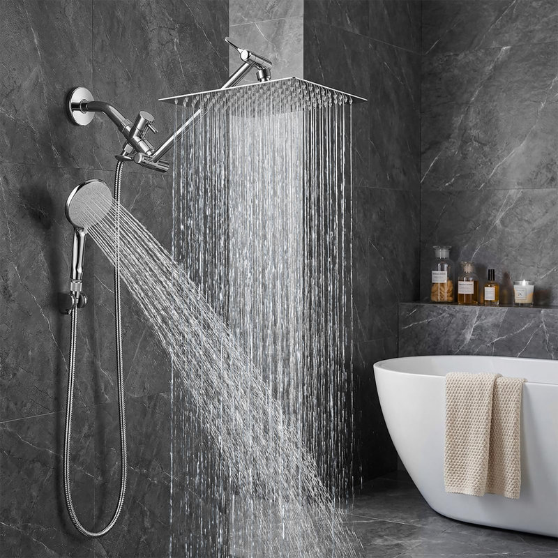 Pomme de douche à pluie haute pression 10 pouces / douche à main combinée