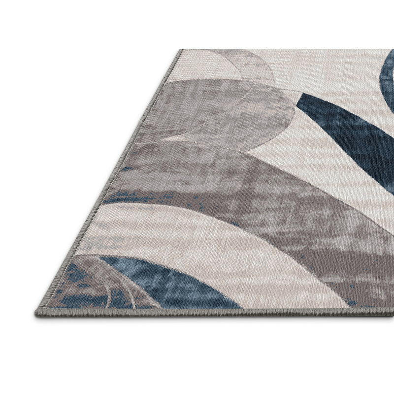 Machine Washable Gray Area Rug, Rectangle 8' x 10'