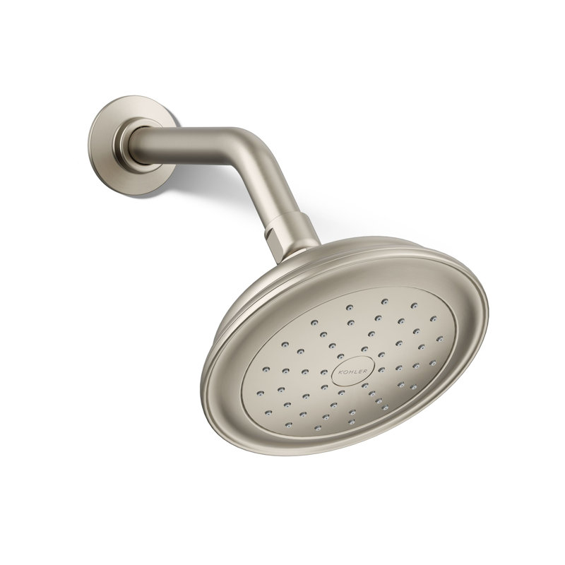 Artifacts Standard Fixed Shower Head with Katalyst Spray, Vibrant Brushed Nickel
