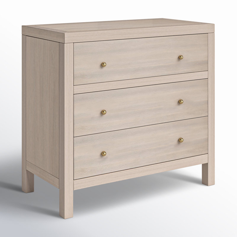 Nora 3-Drawer Chest, Antique Taupe