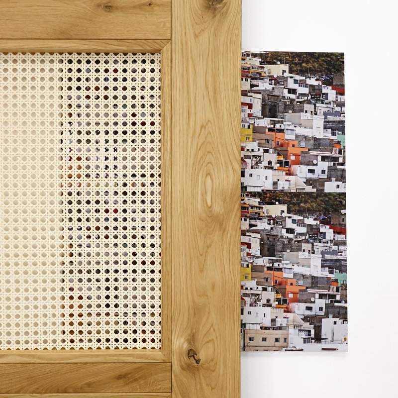 Aloizas Oak with Rattan Barn Door, Natural Oil