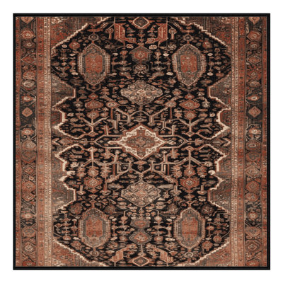 Machine Washable Persian Brown Area Rug