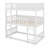 Triple Wood Bunk Bed, With Ladders, Guardrails-730253887