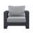 Hoyt 37.40” Outdoor Aluminum Armchair-964042402-940330891