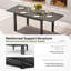 Ensemble de salle à manger d'extérieur en aluminium pour 4 personnes avec table rectangulaire extensible et chaises en textilène-827592073-827592079