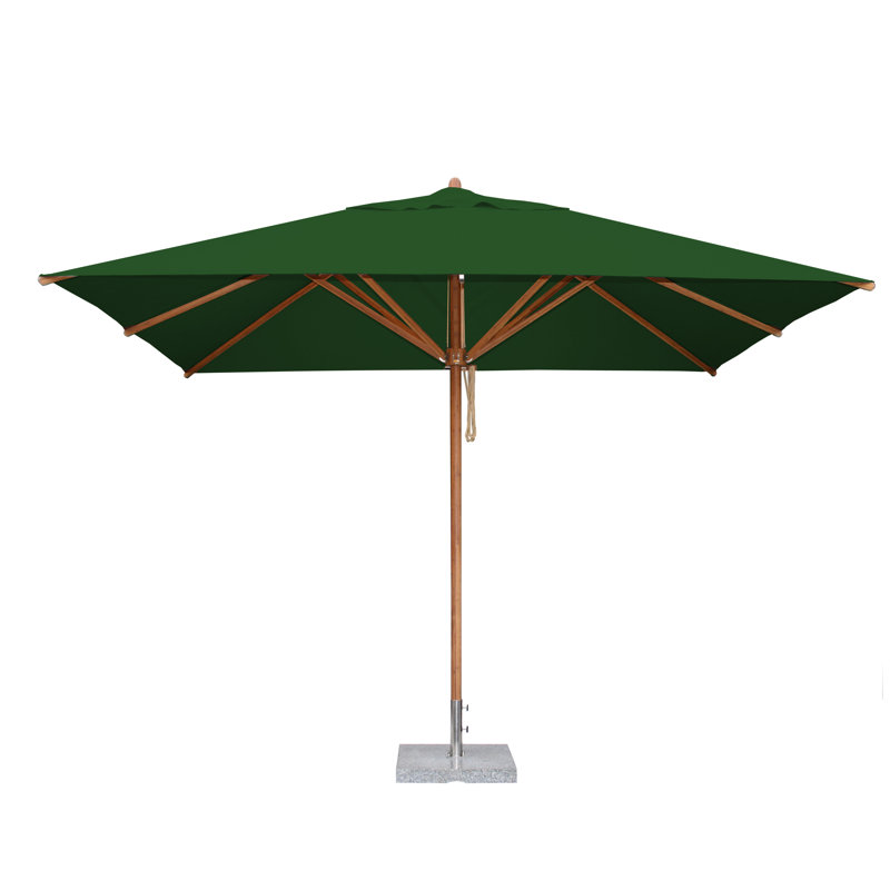 Yadira 300cm X 200cm Rectangular Market Parasol, Forest Green
