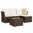Vidaxl Garden Sofa Set Brown, Cream White