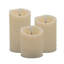 Bougies texturées à piles - Ensemble de 3