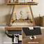 Console industrielle 40,5 "avec structure en métal, table d'entrée étroite à 2 niveaux pour petits espaces, brun