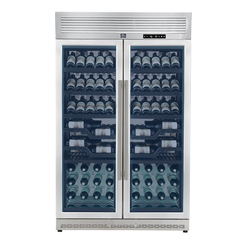 FORNO Abruzzo 48-Inch Dual Zone Wine Cellar, 102 Bottles, 24 cu. ft., Acrylic Holders & Shelves