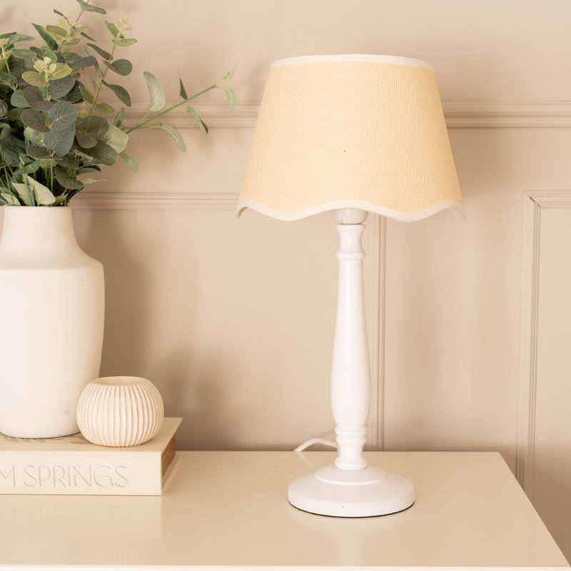 Arite Wood Table Lamp, No, White, White
