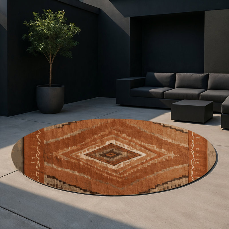 Tapis intérieur et extérieur Adobe Charm, Rond 5 pi