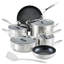 Circulon Stainless Steel Induction Cookware Set with SteelShield Hybrid Stainless and Nonstick Technology, 11 piece