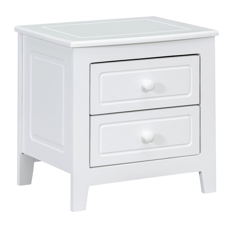 Table de chevet Frisbie, Blanc