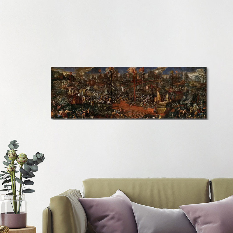 The Battle Of Lepanto by Andrea Vicentino - Wrapped Canvas Panoramic Gallery-Wrapped Canvas Giclée