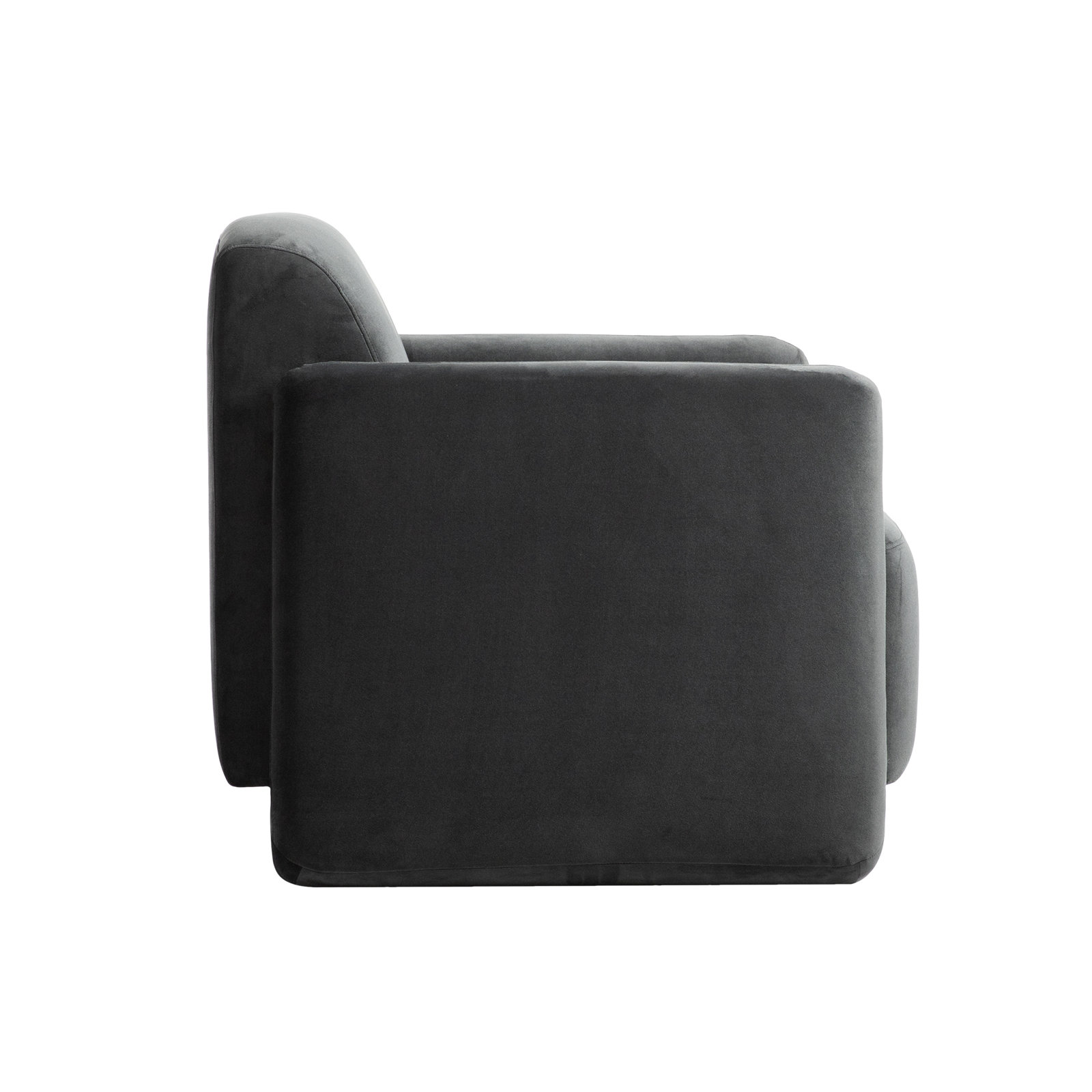 Calandra Upholstered Armchair, Black Velvet
