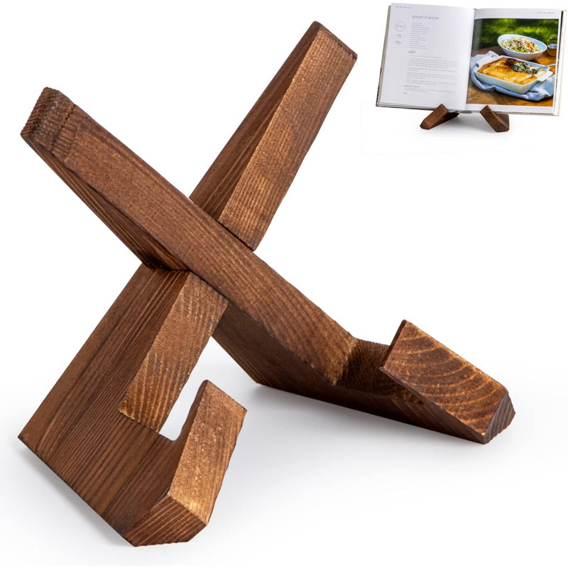 Porte-livre de recettes, porte-livre de recettes en bois