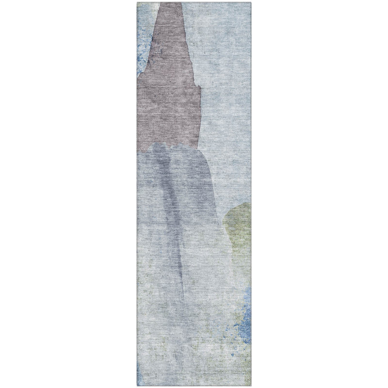 Tapis abstrait lavable à la machine Premium Mouton, Tapis de couloir 2 pi 3 po x 7 pi 6 po