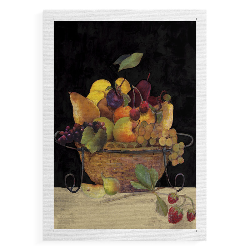 Fruit Basket II Revisit - Impression sur toile seulement - NON CADRE, H 18 po x l 12 po