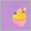 Peach And Blackberry Cupcake Print by Katy Montica-1992871846-1992871870