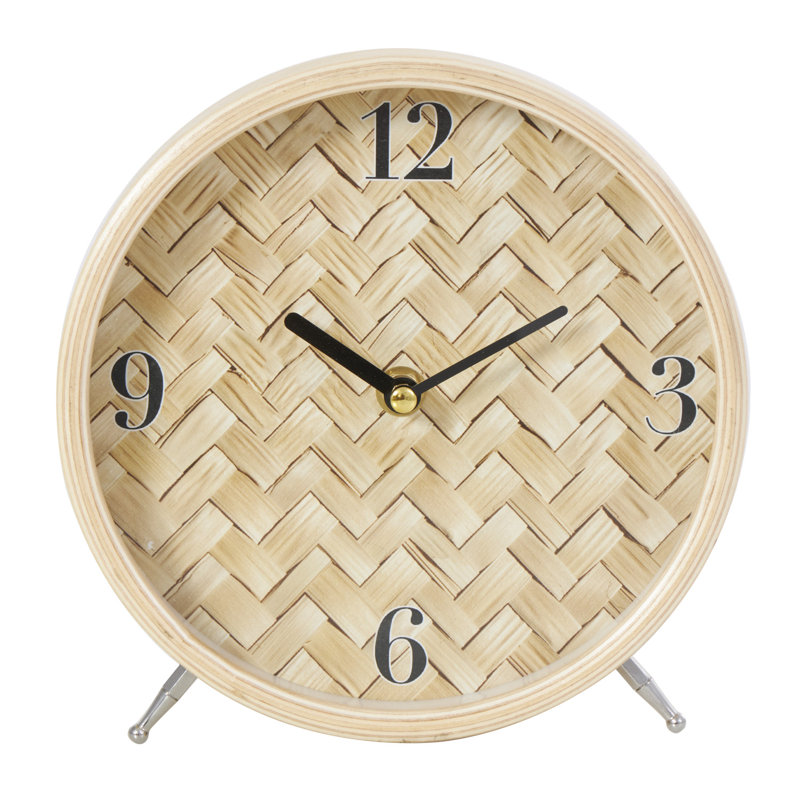 Metal Mechanical Tabletop Clock in Black