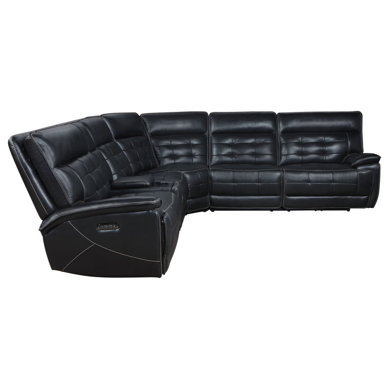 Canapé modulaire inclinable en cuir Drumrankin
